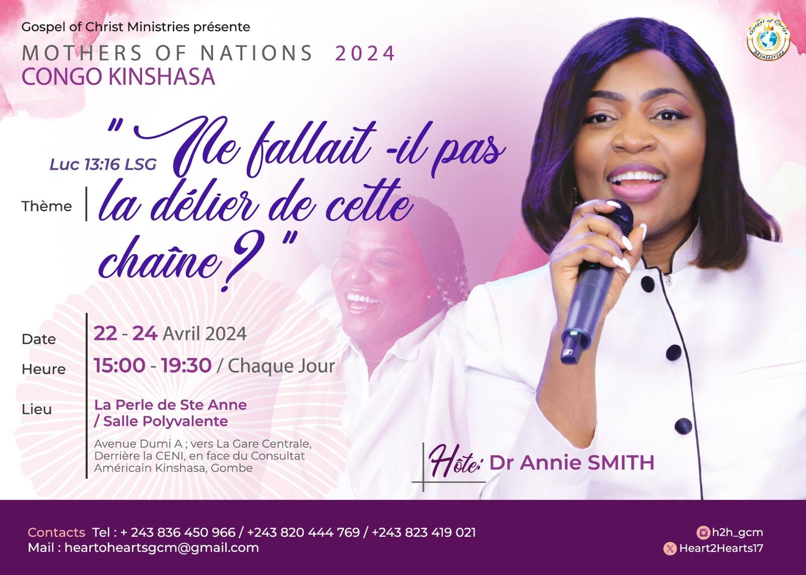 Flyer for Mother of Nations KINSHASA 2024